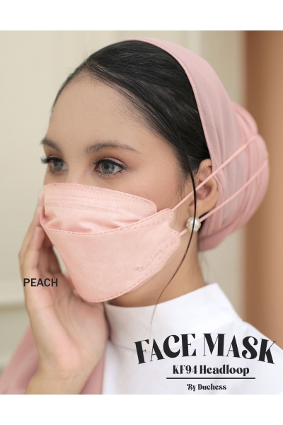 DUCHESS FACE MASK K94 HEADLOOP - PEACH DUCHESS FACE MASK K94 HEADLOOP - PEACH